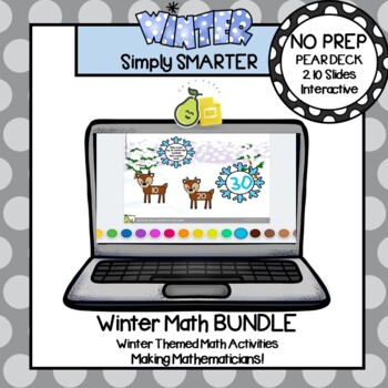 Preview of Winter Themed Math Pear Deck Google Slides Add-On BUNDLE