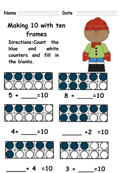 Preview of Winter Themed Maths Worksheets Grade 1 (15 Pages) No Prep