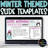 Winter Themed Morning Slide Templates Compatible with Goog