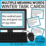 Multiple Meaning Words for Winter Task Cards - Multiple-Me
