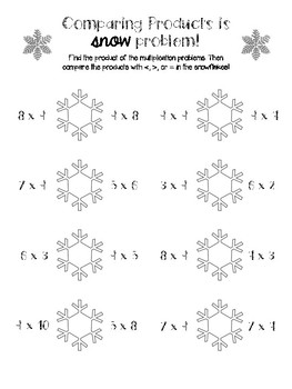 Winter Themed Multiplication Practice Pages by Samantha K | TPT