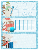 Winter-Themed Number Recognition 0-10 Math Center - Write,