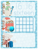 Winter-Themed Number Recognition 11-20 Math Center - Write