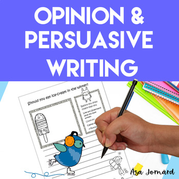 Preview of Winter Themed Opinion Persuasive Writing Prompts | Posters