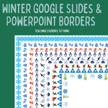 Preview of Winter Themed Page Borders for Powerpoint and Google Slides - 10 Borders