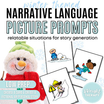 Preview of Winter Themed Picture Story Prompts for Narrative Generation | Language Speech