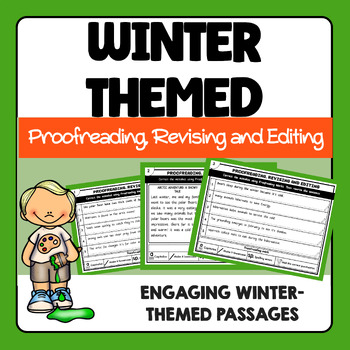 Preview of Winter Themed Proofreading, Revising and Editing Practice with Writing