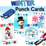 Winter Themed Punch Cards for Classroom Management