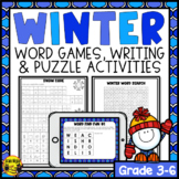 Winter Activities | Word Games Puzzles and Writing Prompts