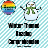 Winter Themed Reading Comprehension - Level A (errorless)