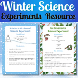 Winter Themed Science Experiments Resource Pack : Snow,Fro