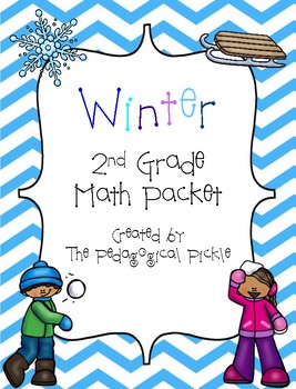 Preview of Winter Themed Second Grade Math Packet