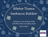 Sentence Builder Winter Theme with recording sheet