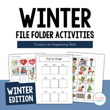 Preview of Winter Sequencing File Folder Activities