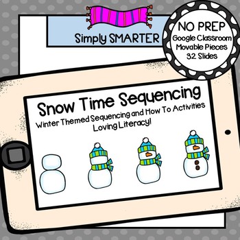 Preview of Winter Themed Sequencing and How To Activities For GOOGLE CLASSROOM