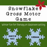 Winter Themed Snowflake Gross Motor Game - perfect for Christmas or Holiday Fun!