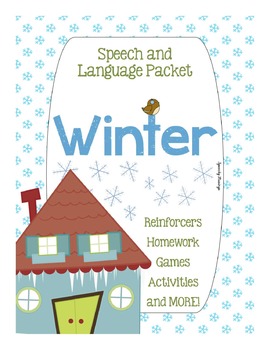 Preview of Winter Themed Speech and Language Activities Packet