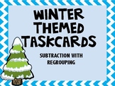 Winter Subtraction With Regrouping Task Cards