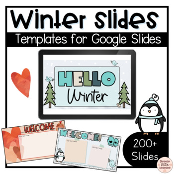 Preview of Winter Themed  Templates for Google Slides: December | January | February