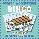 Winter Themed February Vocabulary BINGO & Memory Matching 