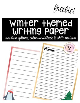 Preview of Winter Themed Writing Paper - FREEBIE