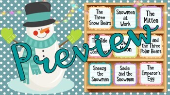 Preview of Winter Themed YouTube Read Aloud Links Digital Library