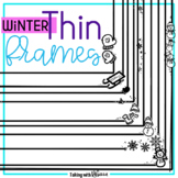 Winter Thin Frame Page Borders
