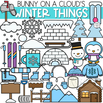 Preview of Winter Things Clipart by Bunny On A Cloud