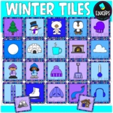 Winter Tiles Clip Art Set {Educlips Clipart}
