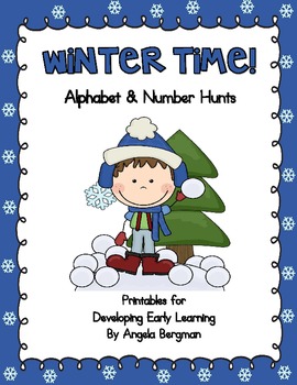 Preview of Winter Time ~ Alphabet and Number Hunt Pack