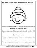 Winter Time Boy - Name Tracing & Coloring Editable #60Cent