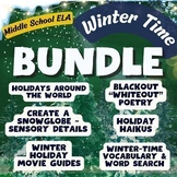 Winter Time Middle School ELA Classroom Holiday Season Act