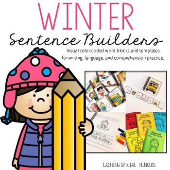Preview of Winter Time Sentence Builders {Writing, Language, & Comprehension Practice}