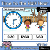 Winter Time to the Half Hour Boom Cards - Digital Distance