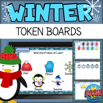 Preview of Winter Token Boards (DIGITAL NO PREP)