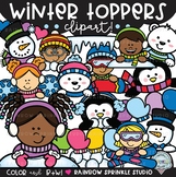 Winter Toppers Clipart {winter page toppers}