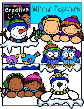 Preview of Winter Clipart Toppers {Creative Clips Clipart}