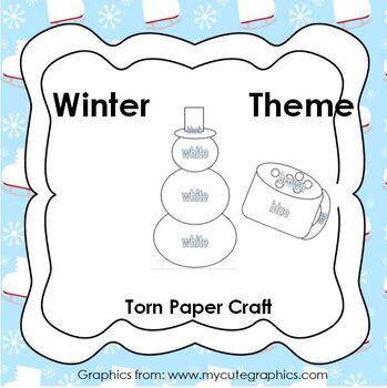 Preview of Winter Torn Paper Crafts