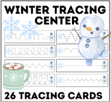 Winter Tracing Center | 26 Tracing Cards | Fine Motor Skil