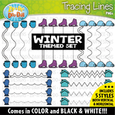 Winter Tracing Lines Clipart Set {Zip-A-Dee-Doo-Dah Designs}