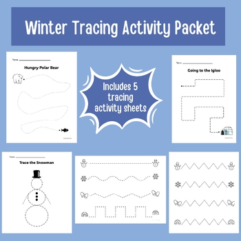 Preview of Winter Tracing Skills Practice