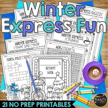 Preview of Winter Train Express Activities Packet NO PREP Fun | Polar Express Day