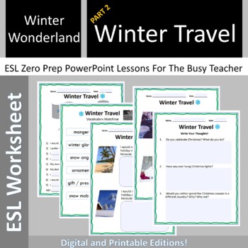 winter travel esl worksheet winter vocabulary grammar would rather prefer