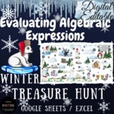 January Winter Treasure Hunt Evaluating Algebraic Expressi