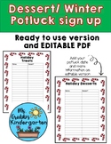 Holiday Treat / Potluck Sign up Sheet