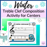 Winter Treble Clef Composition Activity for Elementary Mus