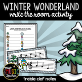 Winter Treble Clef Write the Room Music Activity