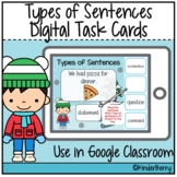 Winter Types of Sentences Digital Task Cards | Google Classroom