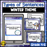 Winter Types of Sentences Interactive Notebook Lesson and 