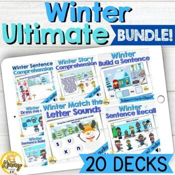 Preview of Winter Ultimate Boom Cards Bundle